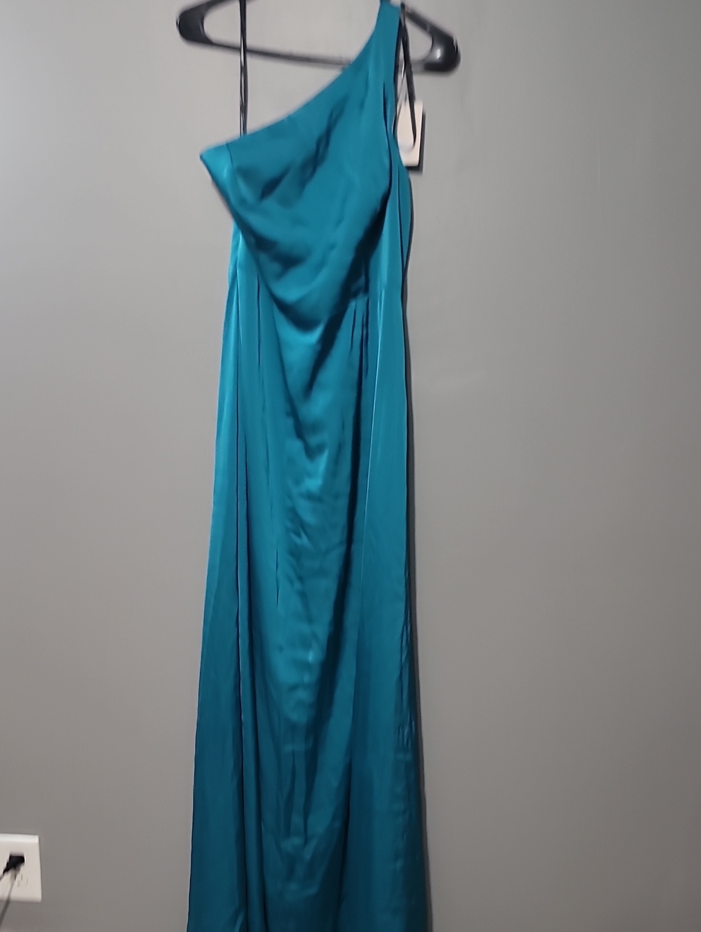 Birdy Grey One-Shoulder Teal Gown